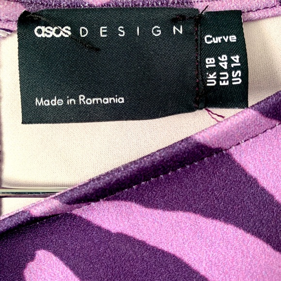 Cute ASOS DESIGN dress in magenta & pink - Picture 3 of 4